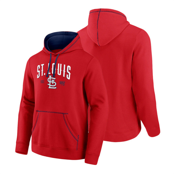 Men's St. Louis Cardinals Fanatics Branded Red Navy Ultimate Champion Logo Pullover Hoodie