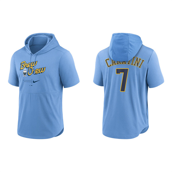 Victor Caratini Brewers City Connect Short Sleeve Pullover Hoodie