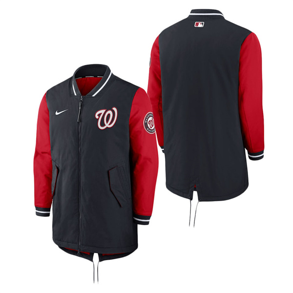 Men's Washington Nationals Nike Navy Dugout Performance Full-Zip Jacket