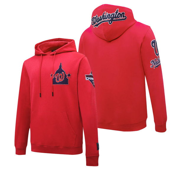 Men's Washington Nationals Red Pro Standard Logo Pullover Hoodie