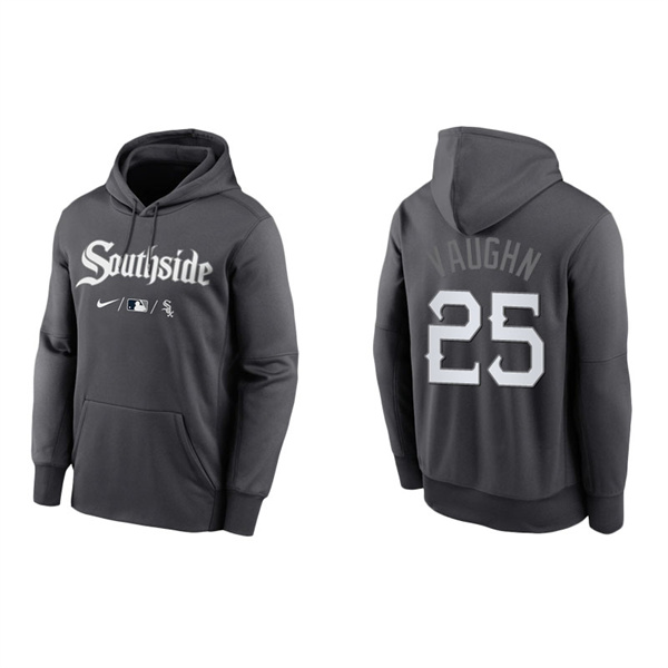 Men's Chicago White Sox Andrew Vaughn Anthracite 2021 City Connect Pullover Hoodie