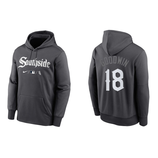 Men's Chicago White Sox Brian Goodwin Anthracite 2021 City Connect Pullover Hoodie