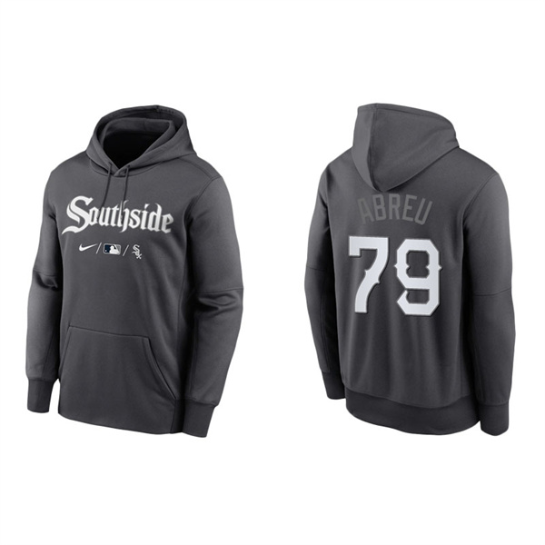 Men's Chicago White Sox Jose Abreu Anthracite 2021 City Connect Pullover Hoodie
