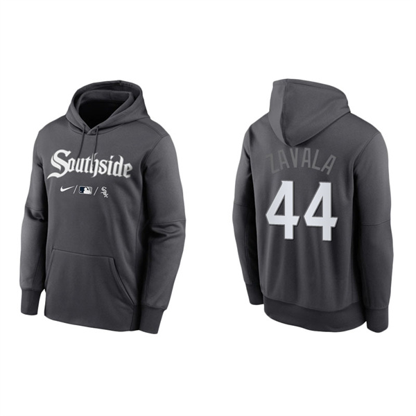 Men's Chicago White Sox Seby Zavala Anthracite 2021 City Connect Pullover Hoodie