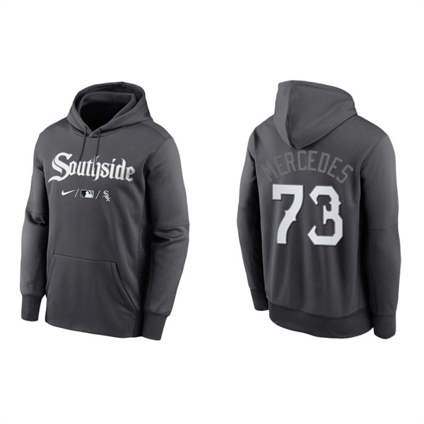 Men's Chicago White Sox Yermin Mercedes Anthracite 2021 City Connect Pullover Hoodie