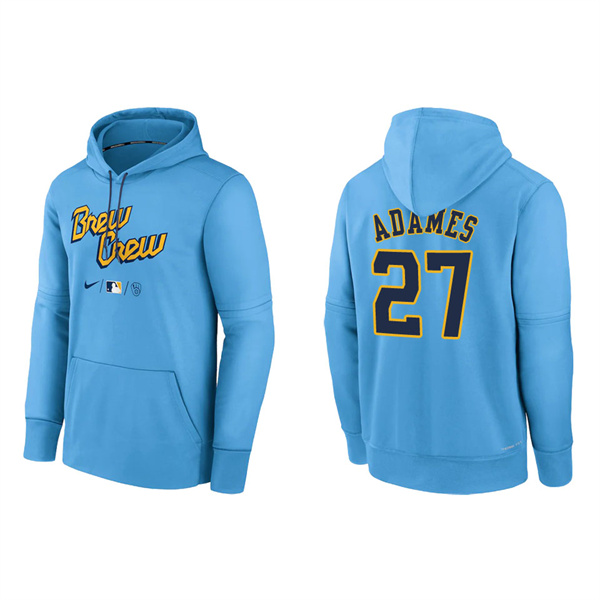 Willy Adames Brewers City Connect Authentic Therma Pullover Hoodie