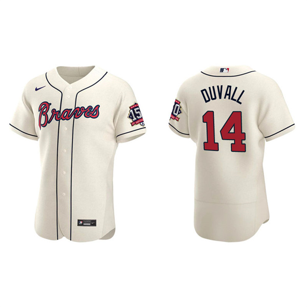 Men's Adam Duvall Atlanta Braves Cream Alternate 2021 World Series 150th Anniversary Jersey