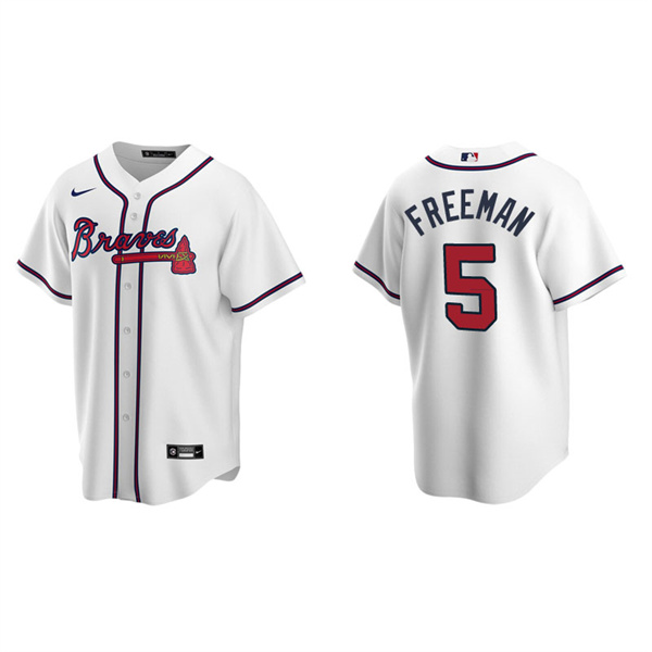 Men's Atlanta Braves Freddie Freeman White Replica Home Jersey