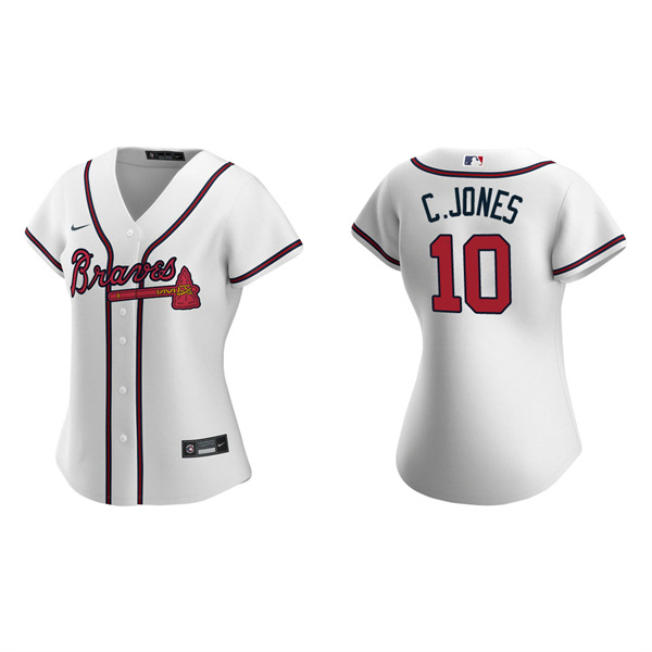Women's Chipper Jones Atlanta Braves White Replica Jersey