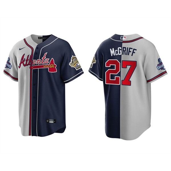 Men's Fred McGriff Atlanta Braves 1995 Throwback To The 2021 Champions Split Jersey