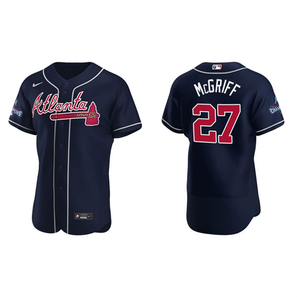 Men's Fred McGriff Atlanta Braves Navy 2021 World Series Champions Authentic Jersey