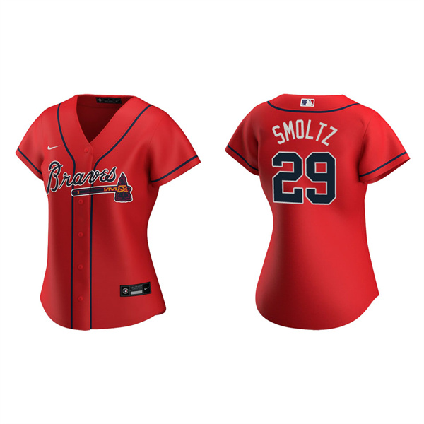 Women's John Smoltz Atlanta Braves Red Replica Jersey