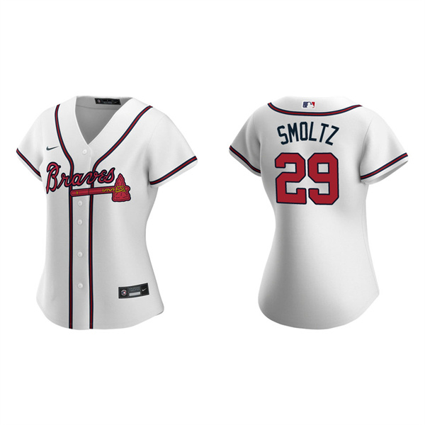 Women's John Smoltz Atlanta Braves White Replica Jersey
