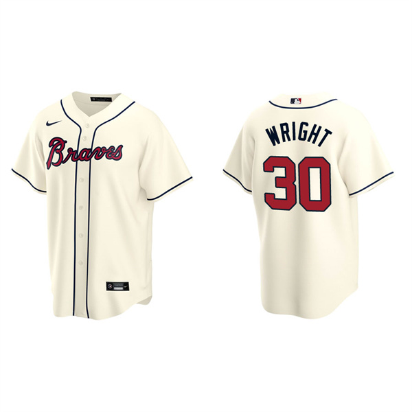 Men's Kyle Wright Atlanta Braves Nike Cream Alternate Replica Jersey