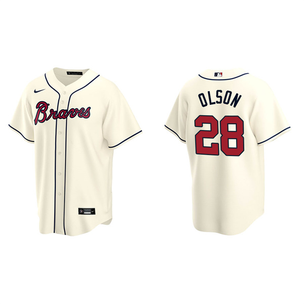 Men's Atlanta Braves Matt Olson Cream Replica Alternate Jersey