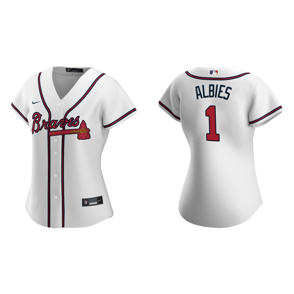 Women's Ozzie Albies Atlanta Braves White Replica Jersey