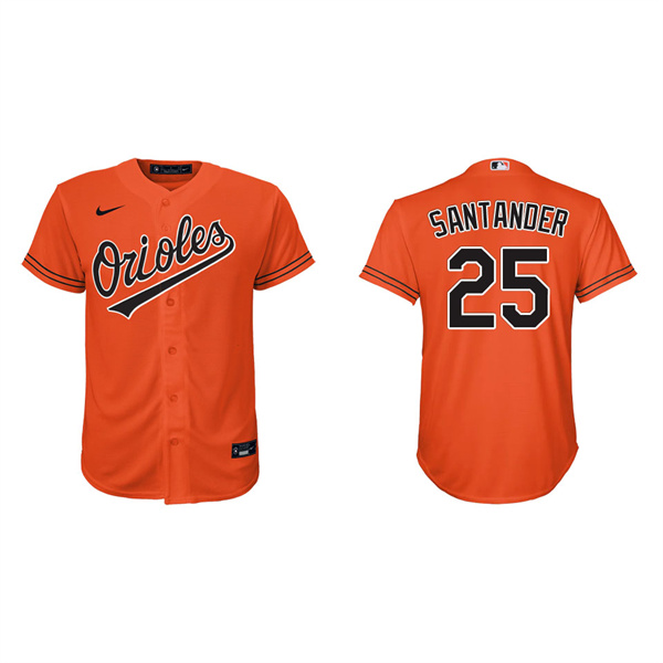 Youth Anthony Santander Baltimore Orioles Orange Alternate Replica Jersey