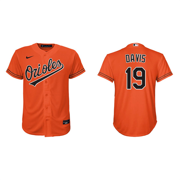 Youth Chris Davis Baltimore Orioles Orange Alternate Replica Jersey