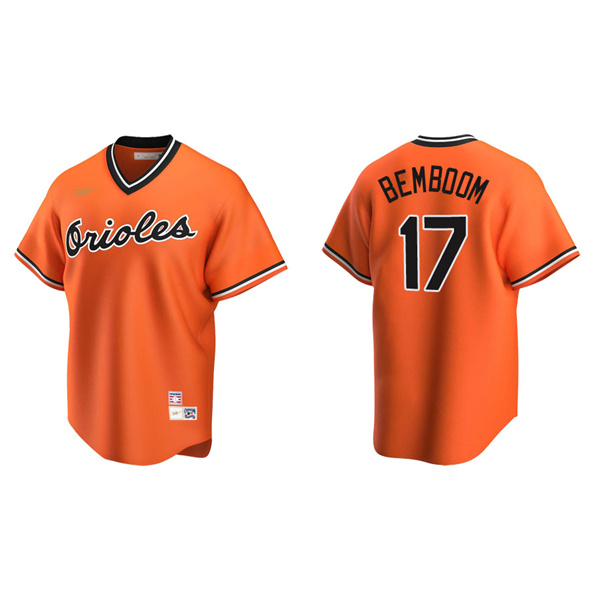 Men's Baltimore Orioles Anthony Bemboom Orange Cooperstown Collection Alternate Jersey