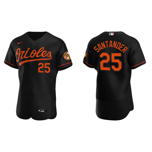 Men's Baltimore Orioles Anthony Santander Black Authentic Alternate Jersey