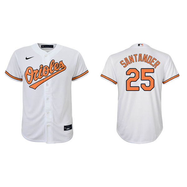 Youth Baltimore Orioles Anthony Santander White Replica Home Jersey