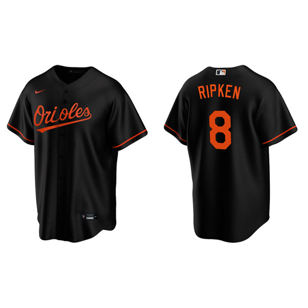 Men's Baltimore Orioles Cal Ripken Jr. Black Replica Alternate Jersey