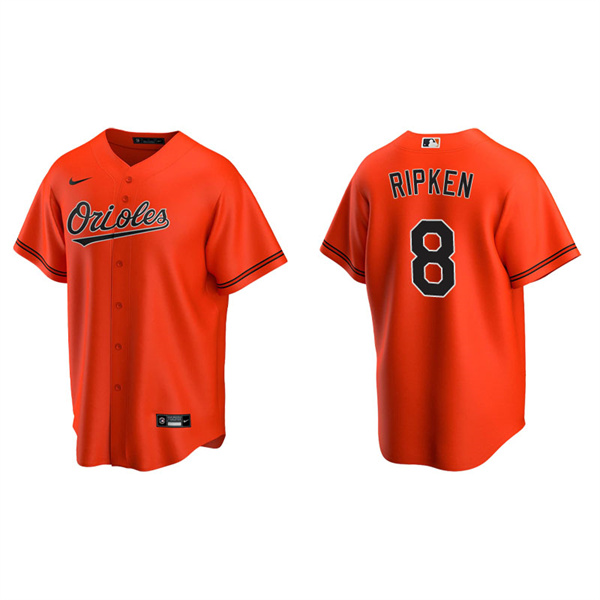 Men's Baltimore Orioles Cal Ripken Jr. Orange Replica Alternate Jersey