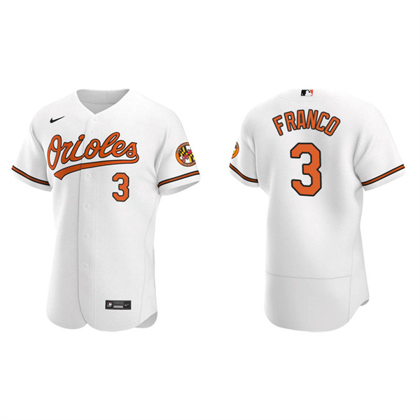 Men's Baltimore Orioles Maikel Franco White Authentic Home Jersey