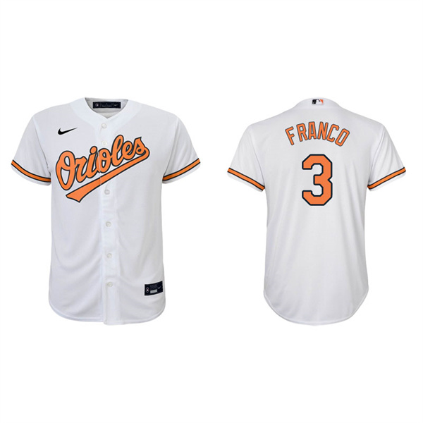 Youth Baltimore Orioles Maikel Franco White Replica Home Jersey