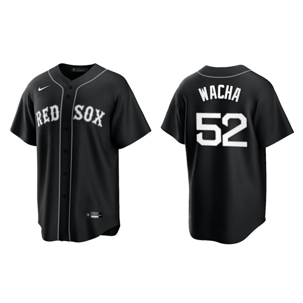 Men's Michael Wacha Boston Red Sox Black White Replica Official Jersey