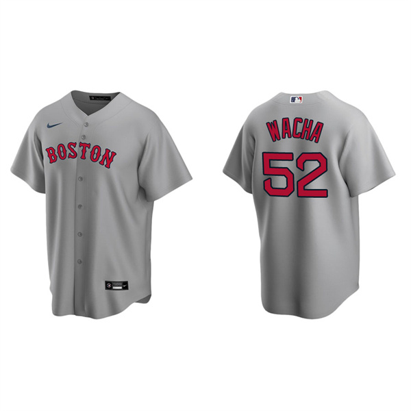 Men's Michael Wacha Boston Red Sox Gray Replica Road Jersey