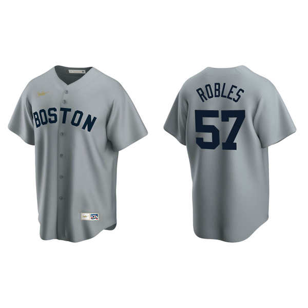 Men's Boston Red Sox Hansel Robles Gray Cooperstown Collection Road Jersey
