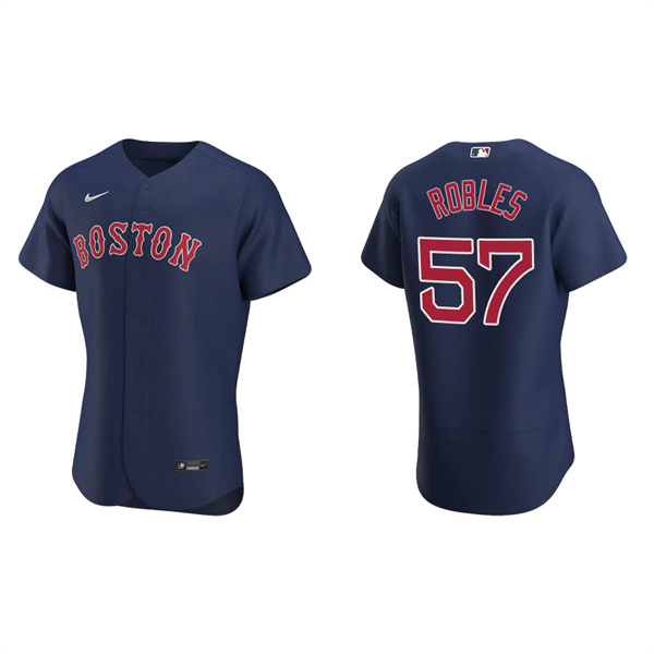 Men's Boston Red Sox Hansel Robles Navy Authentic Alternate Jersey