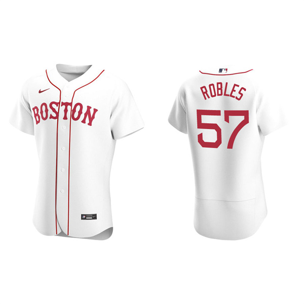Men's Boston Red Sox Hansel Robles White Authentic Alternate Jersey