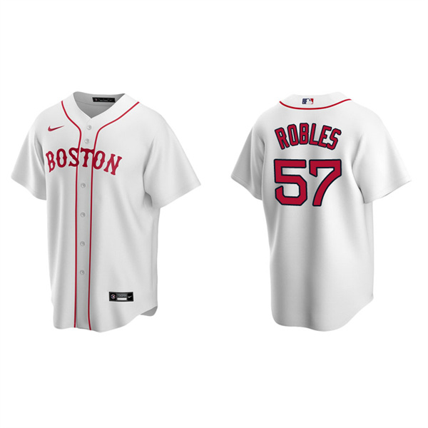 Men's Boston Red Sox Hansel Robles White Replica Alternate Jersey
