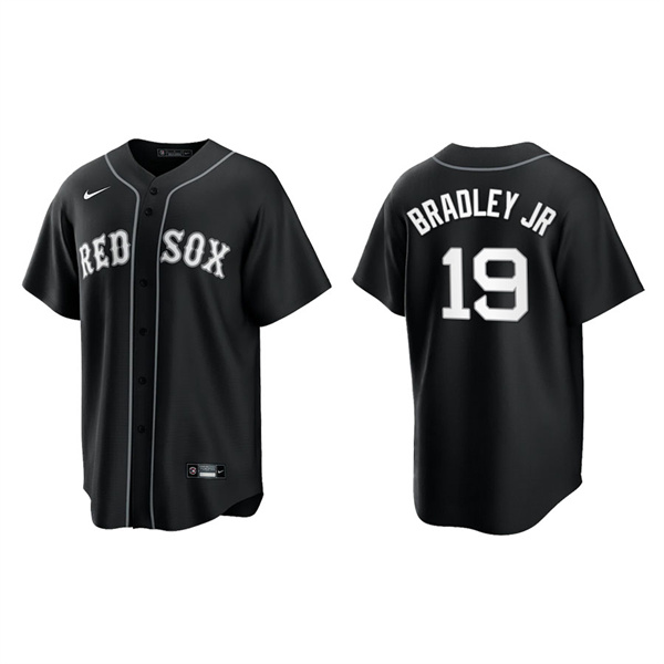 Men's Boston Red Sox Jackie Bradley Jr. Black White Replica Official Jersey