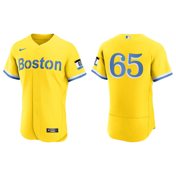 Men's Boston Red Sox James Paxton Gold Light Blue 2021 City Connect Authentic Jersey