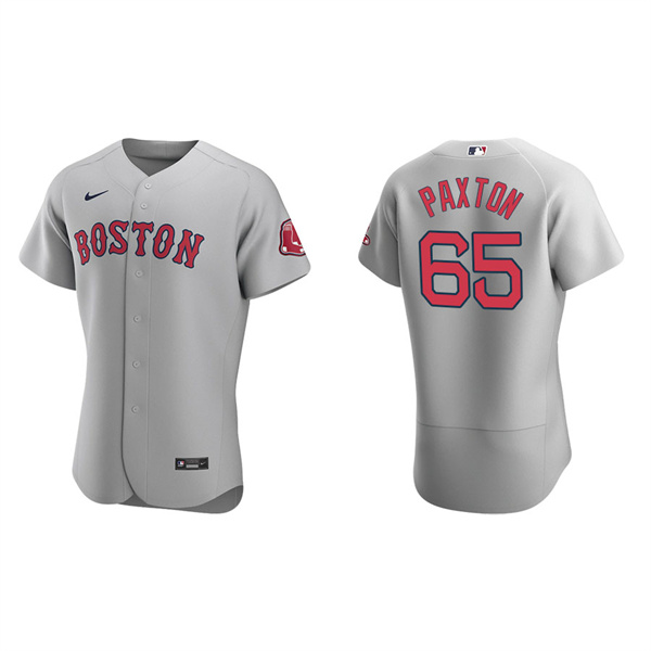 Men's Boston Red Sox James Paxton Gray Authentic Road Jersey