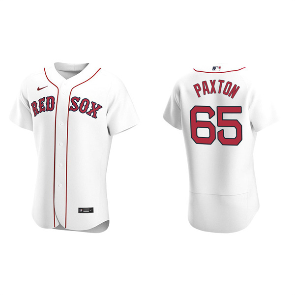Men's Boston Red Sox James Paxton White Authentic Home Jersey