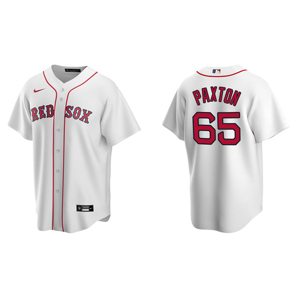 Men's Boston Red Sox James Paxton White Replica Home Jersey
