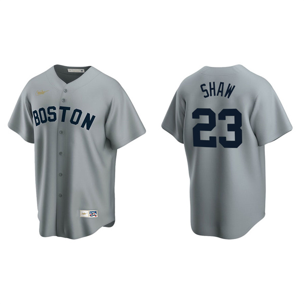 Men's Boston Red Sox Travis Shaw Gray Cooperstown Collection Road Jersey