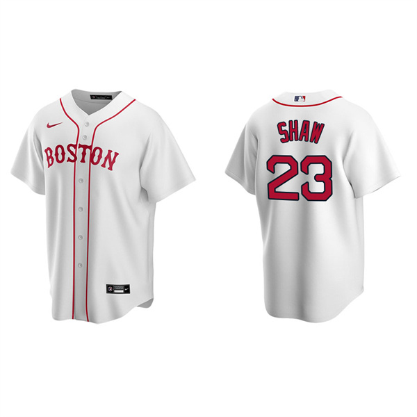 Men's Boston Red Sox Travis Shaw White Replica Alternate Jersey