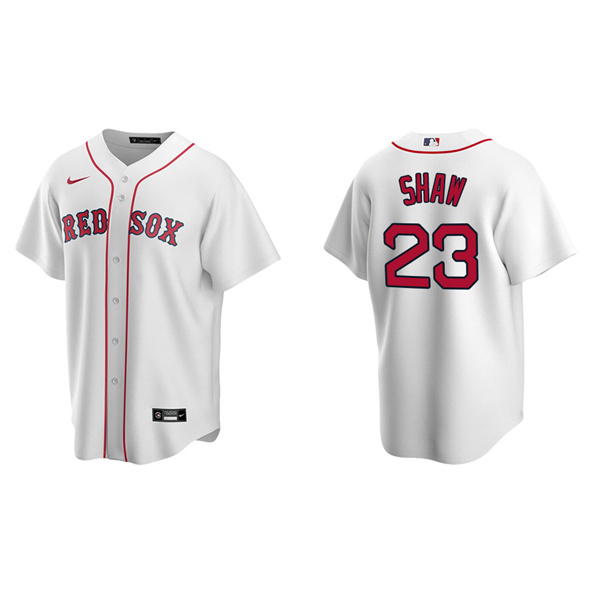 Men's Boston Red Sox Travis Shaw White Replica Home Jersey