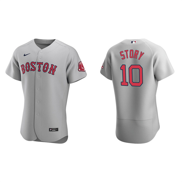Men's Boston Red Sox Trevor Story Gray Authentic Road Jersey
