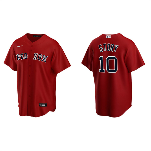 Men's Boston Red Sox Trevor Story Red Replica Alternate Jersey