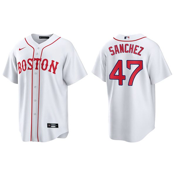 Men's Boston Red Sox Yolmer Sanchez Red Sox 2021 Patriots' Day Replica Jersey