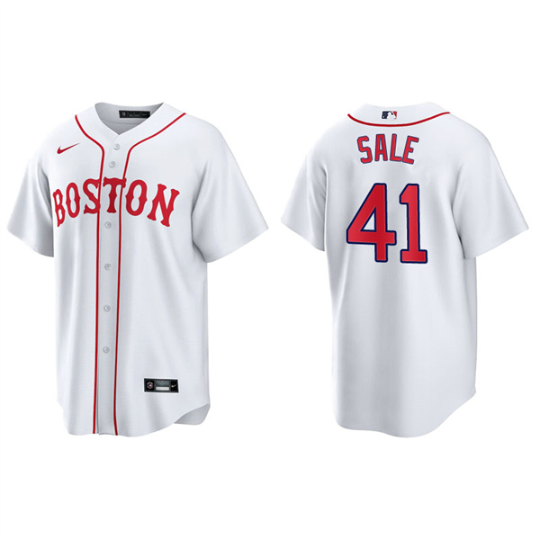 Men's Boston Red Sox Chris Sale Red Sox 2021 Patriots' Day Replica Jersey