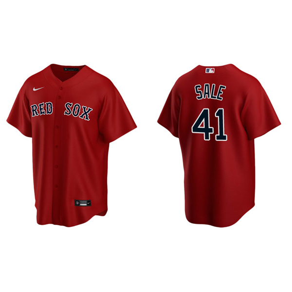 Men's Boston Red Sox Chris Sale Red Replica Alternate Jersey