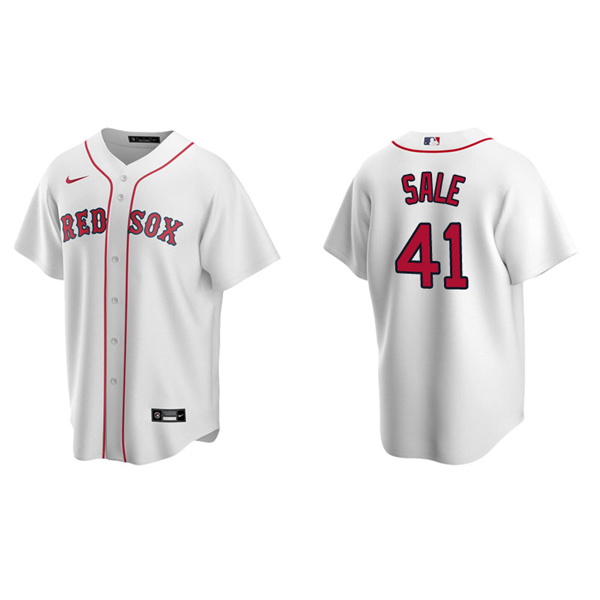 Men's Boston Red Sox Chris Sale White Replica Home Jersey