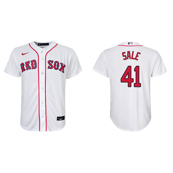 Youth Boston Red Sox Chris Sale White Replica Home Jersey